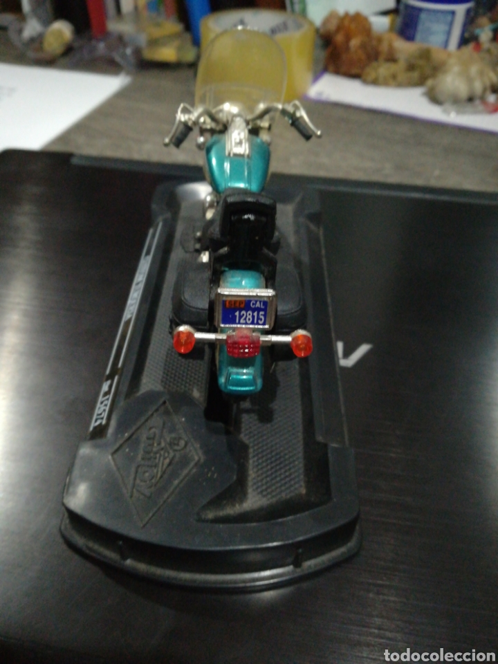 Coches a escala: Moto Guiloy custom turquesa - Foto 3