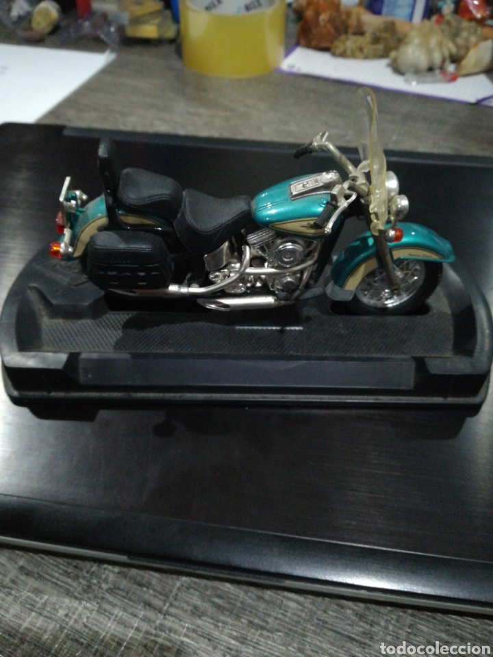 Coches a escala: Moto Guiloy custom turquesa - Foto 4