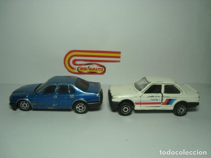 Coches a escala: LOTE INDIVISIBLE DE COCHES BMW 325 Y BMW SERIE 7 SONIC MAJORETTE 1,64.