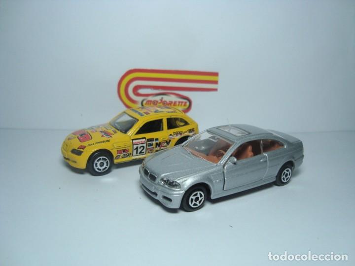 Coches a escala: LOTE INDIVISIBLE DE COCHES BMW SERIE 3 E46 M3 Y Z3 COUPE DE MAJORETTE 1,64