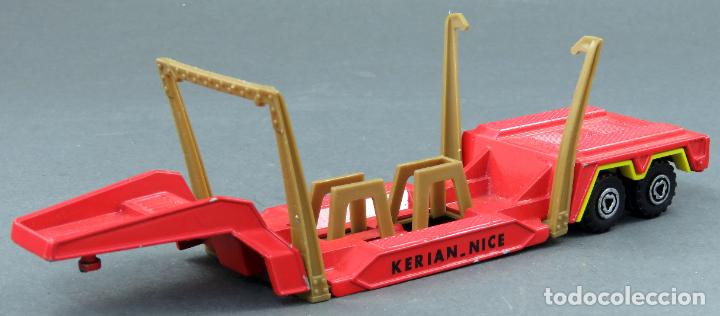 Coches a escala: Remolque de cami&oacute;n transporte Majorette 1/60 Made in France a&ntilde;os 80