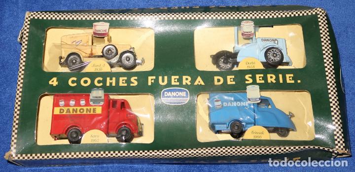 Coches a escala: 4 coches fuera de serie - ford 1930 - derbi 1953 - sava 1962 - trimak 1966 - DANONE