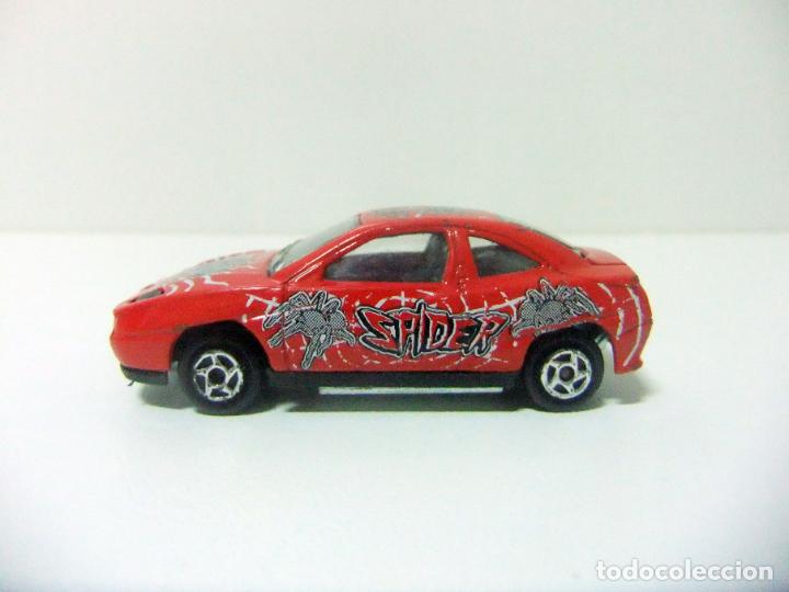 Coches a escala: FIAT COUP&Eacute; SPIDER - MAJORETTE N&ordm; 201 / 02 MONSTERS SERIES - ESCALA 1:58 COCHE AUTO ROJO 201/02