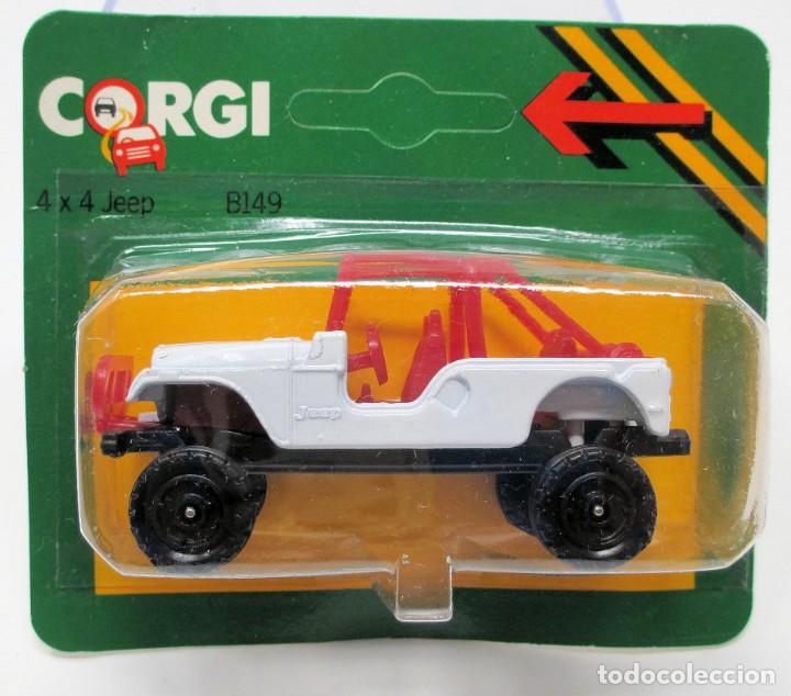 Coches a escala: 4 x 4 Jeep de Corgi con el blister original de los a&ntilde;os 80.
