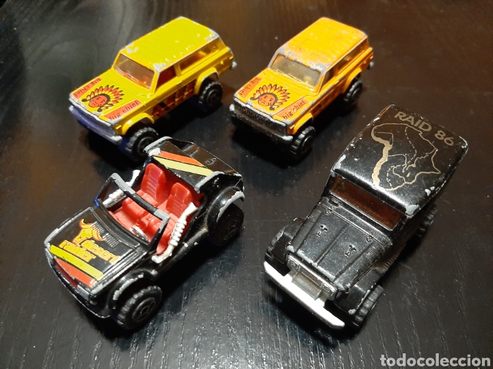 Coches a escala: Lote 4x4 Majorette a&ntilde;os 80