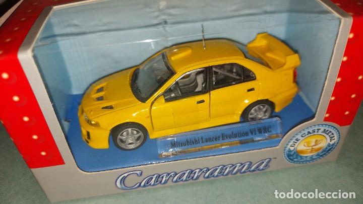 Coches a escala: MITSUBISHI LANCER EVO DE CARARAMA HONGWELL ESCALA 1,43 METAL