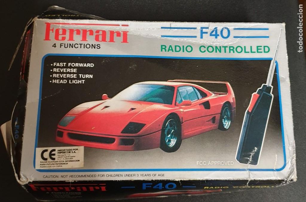 Coches a escala: FERRARI F40 RADIO CONTROLLED 4 FUNCTIONS EN CAJA