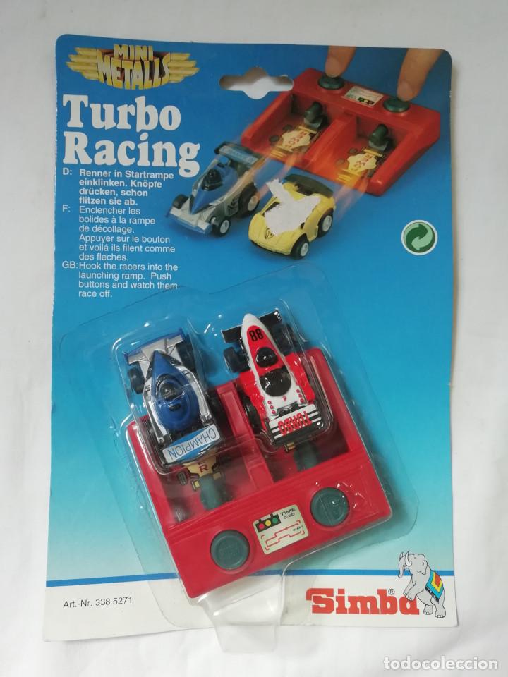 Coches a escala: ANTIGUO BLISTER MINI METALLS TURBO RACING - SIMBA - A&Ntilde;OS 90