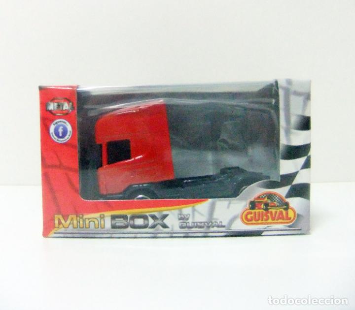 Coches a escala: CABEZA TRACTORA CAMI&Oacute;N SCANIA - GUISVAL MINI BOX ESCALA 1:87 - COCHE TRACTOR TRAILER MINIBOX TRUCK