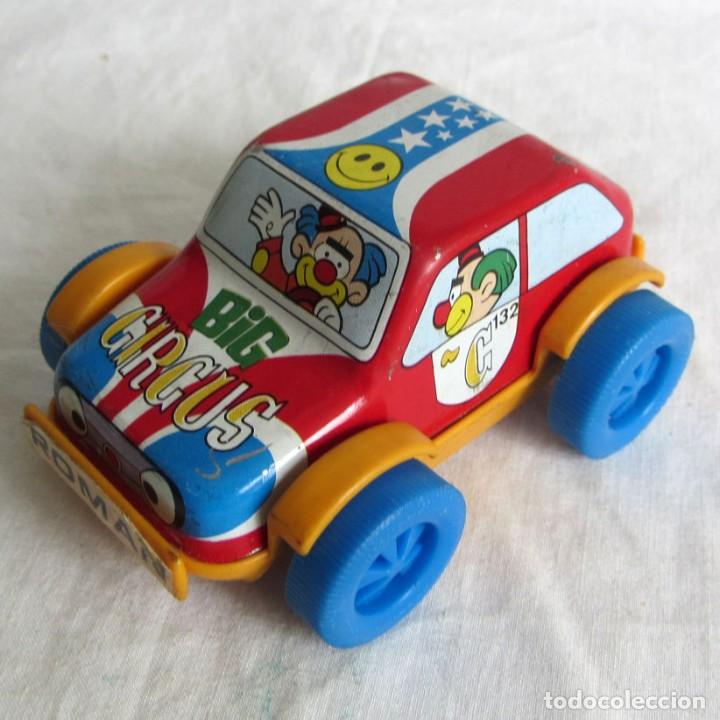 Carros em escala: Coche de chapa y pl&aacute;stico Big Circus de Boman, Made in Spain