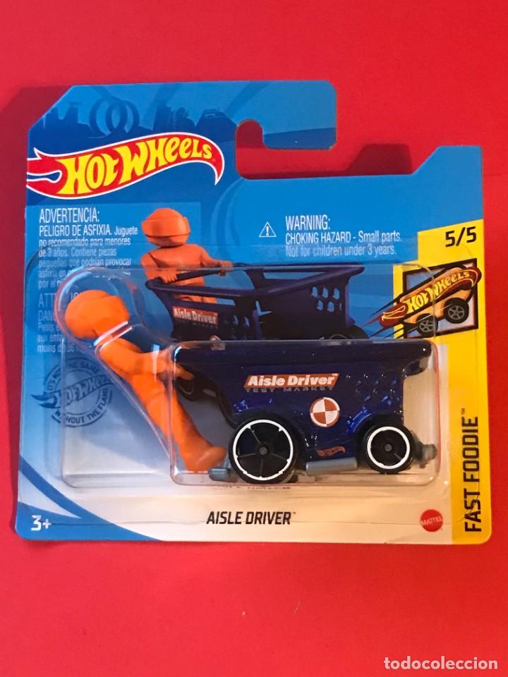 Hot Wheels Fast Foodie Aisle Driver Diecast Car - 1:64 Scale Orange/Blue, #109/250