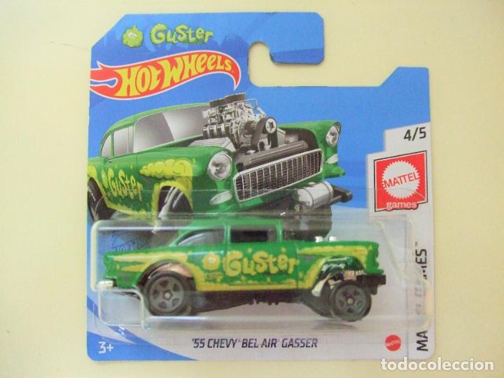 Hot Wheels 1955 Chevy Bel Air Gasser Green Guster HW Mattel Games 