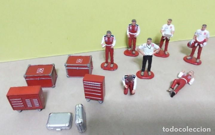 Coches a escala: Figuras de metal a escala de taller de Asistencia Citro&euml;n