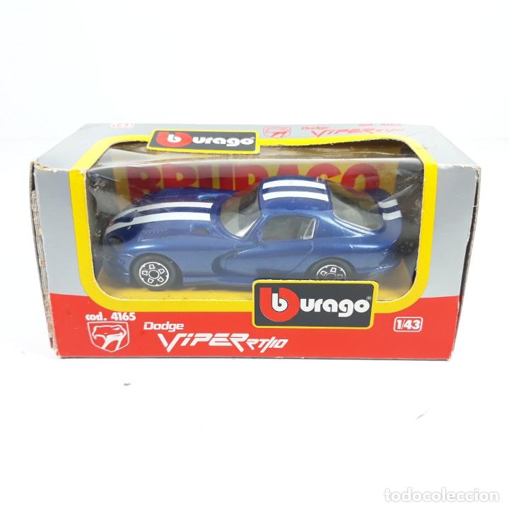Coches a escala: 1/43 COCHE CAR AUTO DODGE VIPER RT/10 AZUL COD 4165 BURAGO