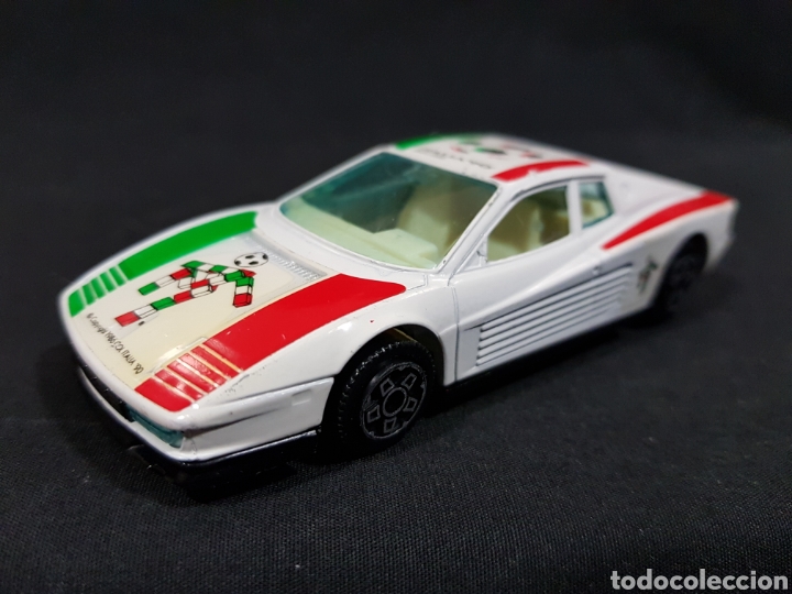 Coches a escala: Burago Ferrari Testarossa Escala 1:43 edici&oacute;n especial Mundial de F&uacute;tbol Italia 90