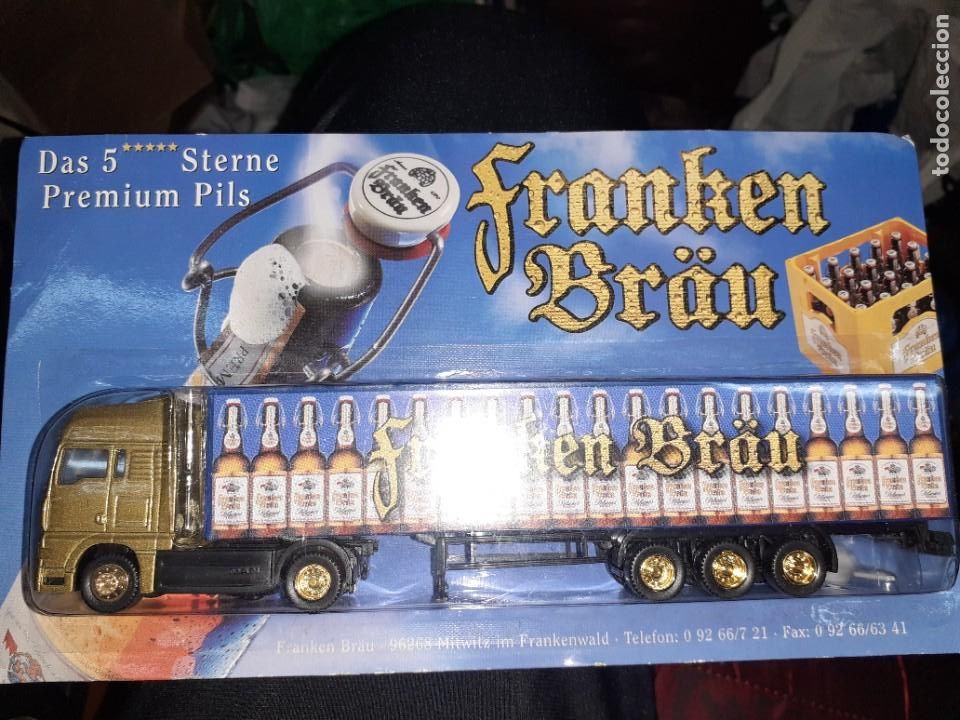 Coches a escala: Cami&oacute;n trailer MAN.Esc.1/64 aprox.Transporte de cerveza.