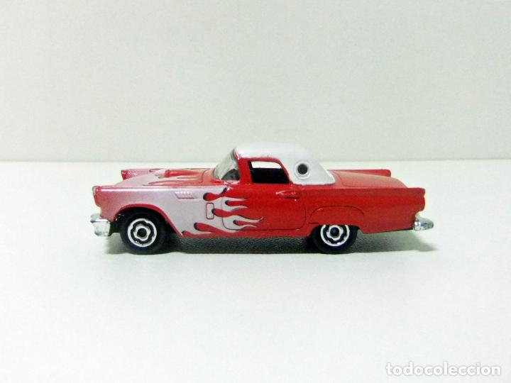 Coches a escala: FORD THUNDERBIRD 57 - MAJORETTE REF. N&ordm; 290 - ESCALA 1:58 COCHE HARDTOP 1957 JUGUETE TOY CAR FLAMES