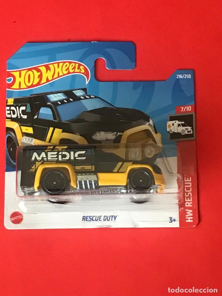 Hot Wheels 2022 HW Rescue 7/10 - Rescue Duty Black Series Car 216/250, Mint Condition Collectible