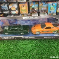 Coches a escala: PACK 1/32 DOMS DODGE CHARGER & BRIANS TOYOTA SUPRA *FAST & FURIOUS*. Lote 366322961