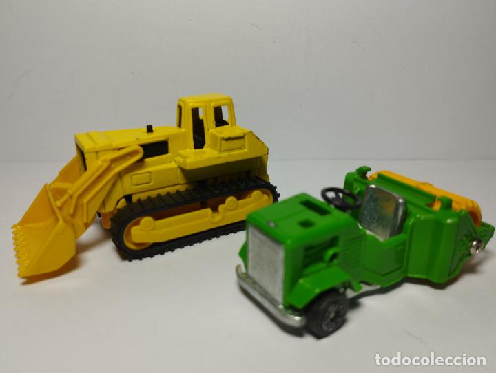 Coches a escala: LOTE COCHES BULLDOZER Y APISONADORA COMPACTADORA DE GUISVAL CAMPEON 1,64