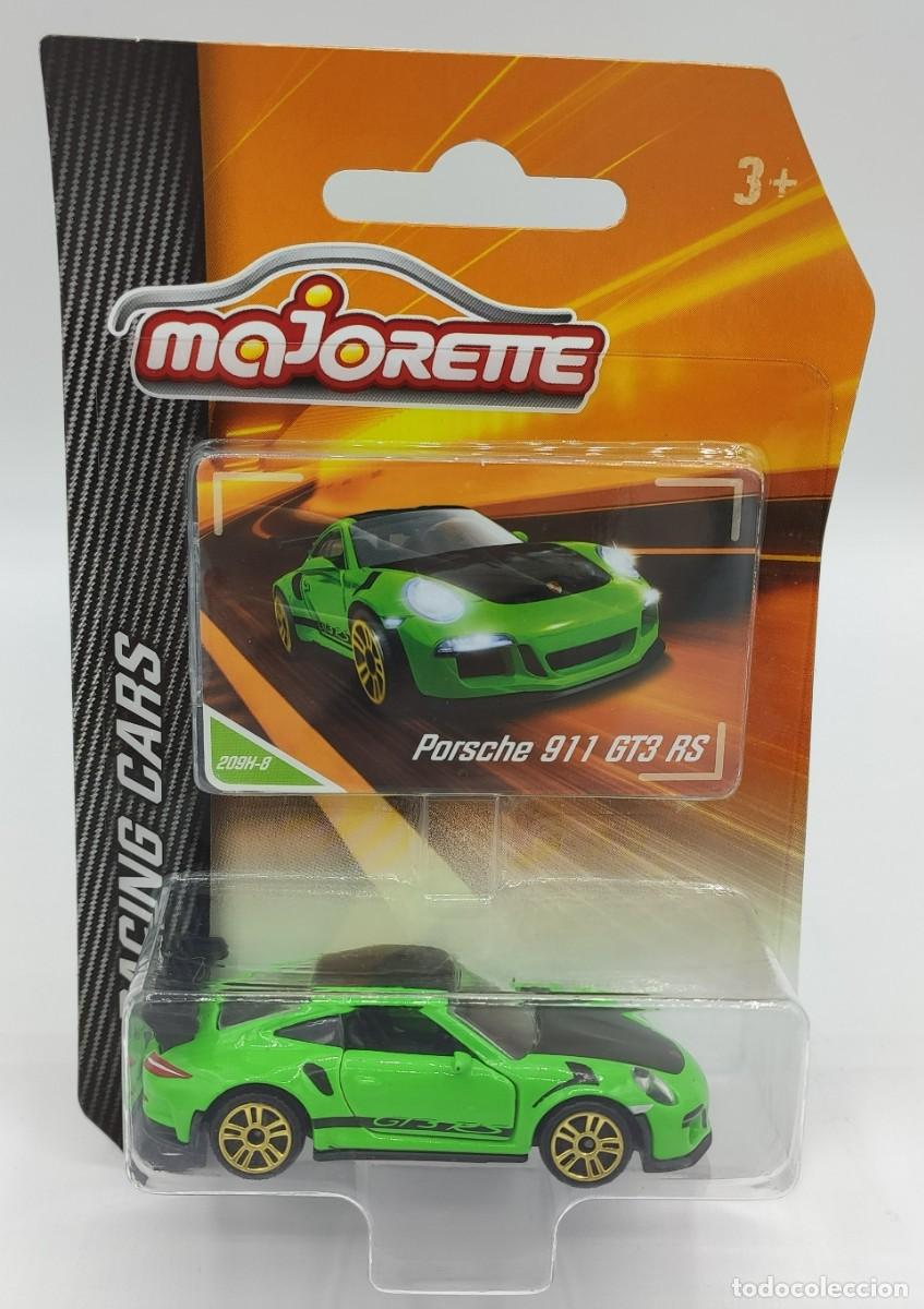 Coches a escala: PORCHE 911 GT3 RS NEGRO Y VERDE MAJORETTE PREMIUM