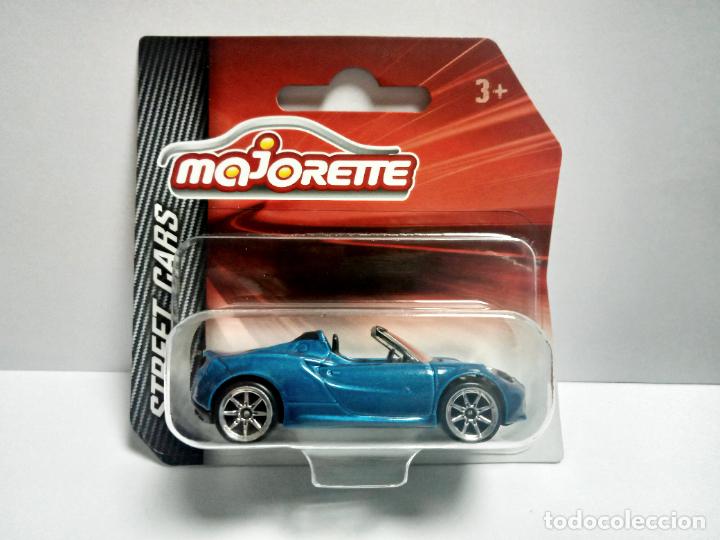 Coches a escala: ALFA ROMEO 4C SPIDER MAJORETTE STREET CARS N&ordm; 271C ESCALA 1:57 - COCHE AZUL BLUE TOY CAR 1:64 APROX