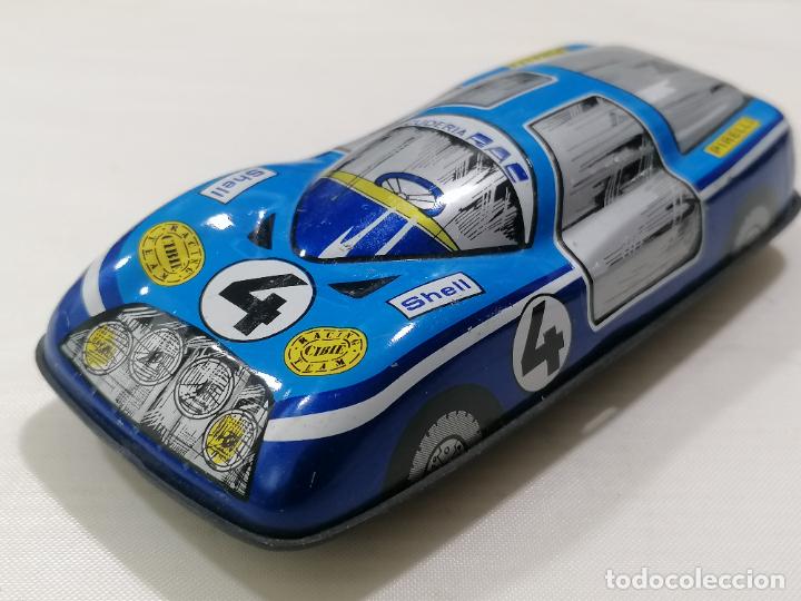 Coches a escala: COCHE CARRERAS CHAPA PAYA, ESCUDERIA RAC, MEDIDAS 12,5 X 5,5 CM, FRICCION