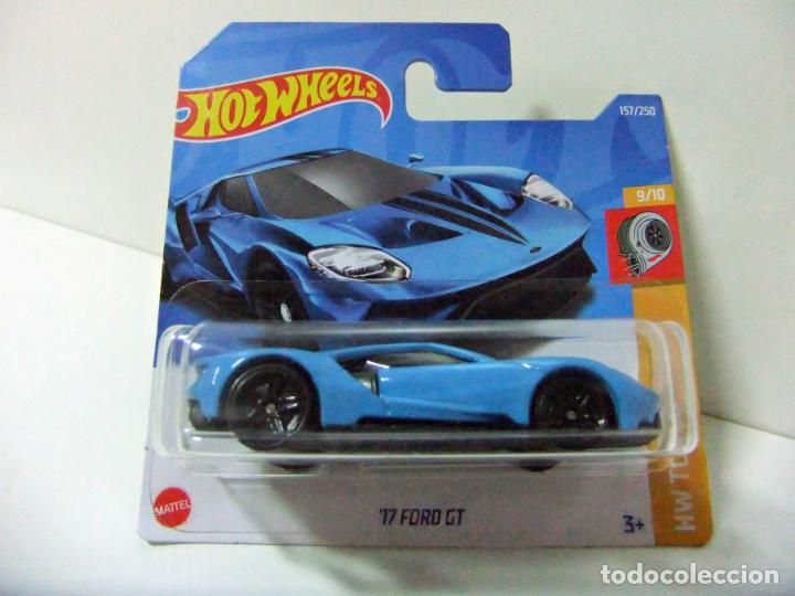 Hot Wheels '17 Ford GT Blue Diecast Car - 1:64 Scale, HW Turbo Series 9/10 4 thumbnail image