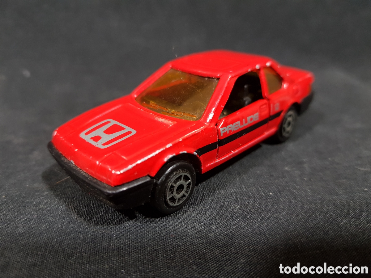 Coches a escala: Majorette Honda Prelude Rojo Escala 1/58 n⁰ 252 Puertas M&oacute;viles Que Se Abren