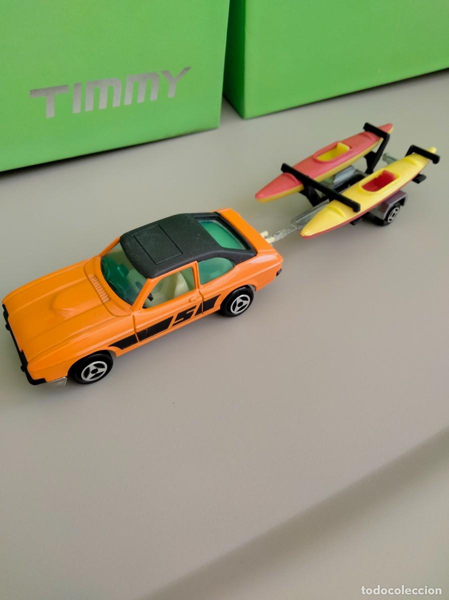 Coches a escala: Vintage Diecast Majorette 251 - Ford Capri + canoa a&ntilde;o 1979 1/60 aprox nuevo sin jugar