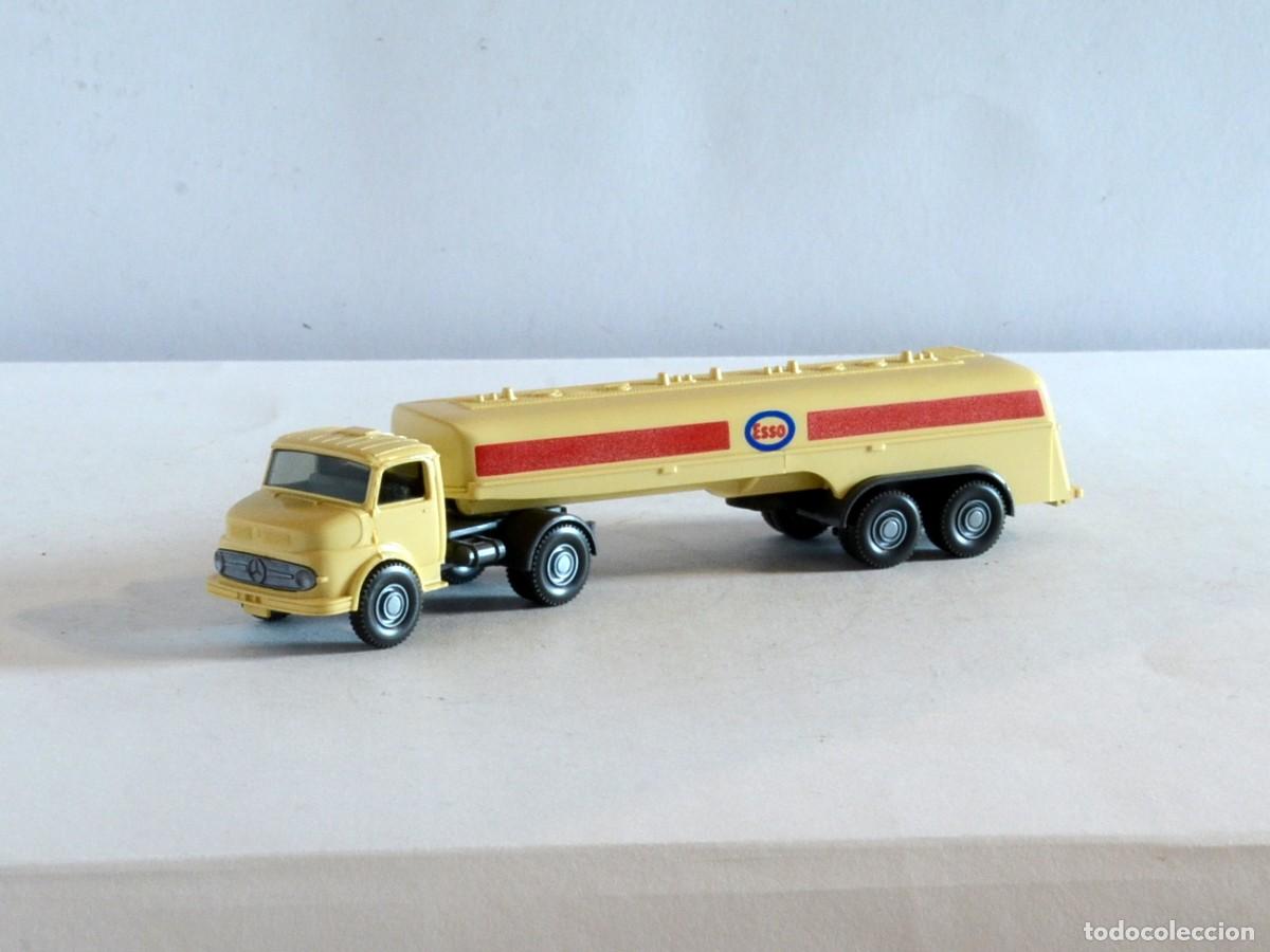 Coches a escala: Wiking Escala 1:87 H0 Antiguo Cami&oacute;n Articulado Mercedes Benz 1413 Esso