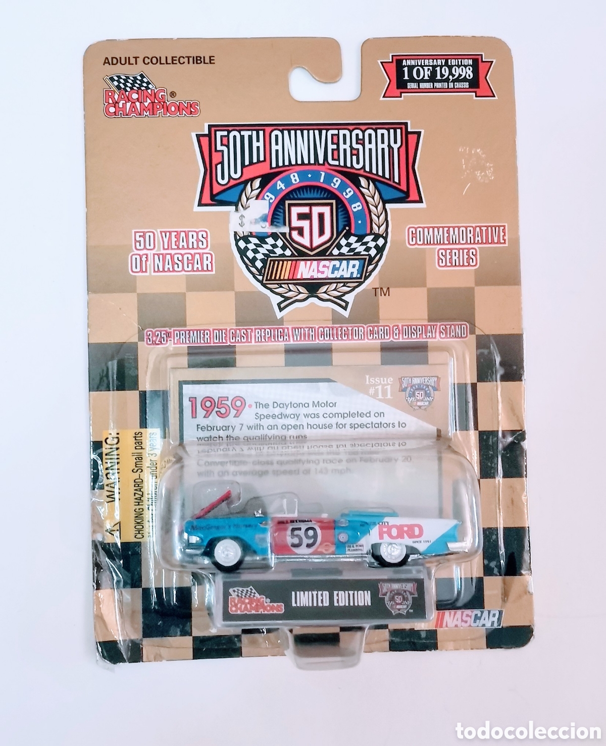 Auto in scala: 58 FORD EDSEL / 50TH ANINVERSARY NASCAR /RACING CHAMPIONS / 1:64 APROX / 11 OF 19980. ##!