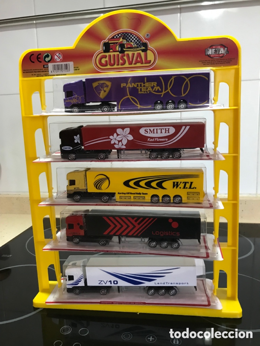 Coches a escala: Expositor con 5 Camiones de Guisval E 1:87