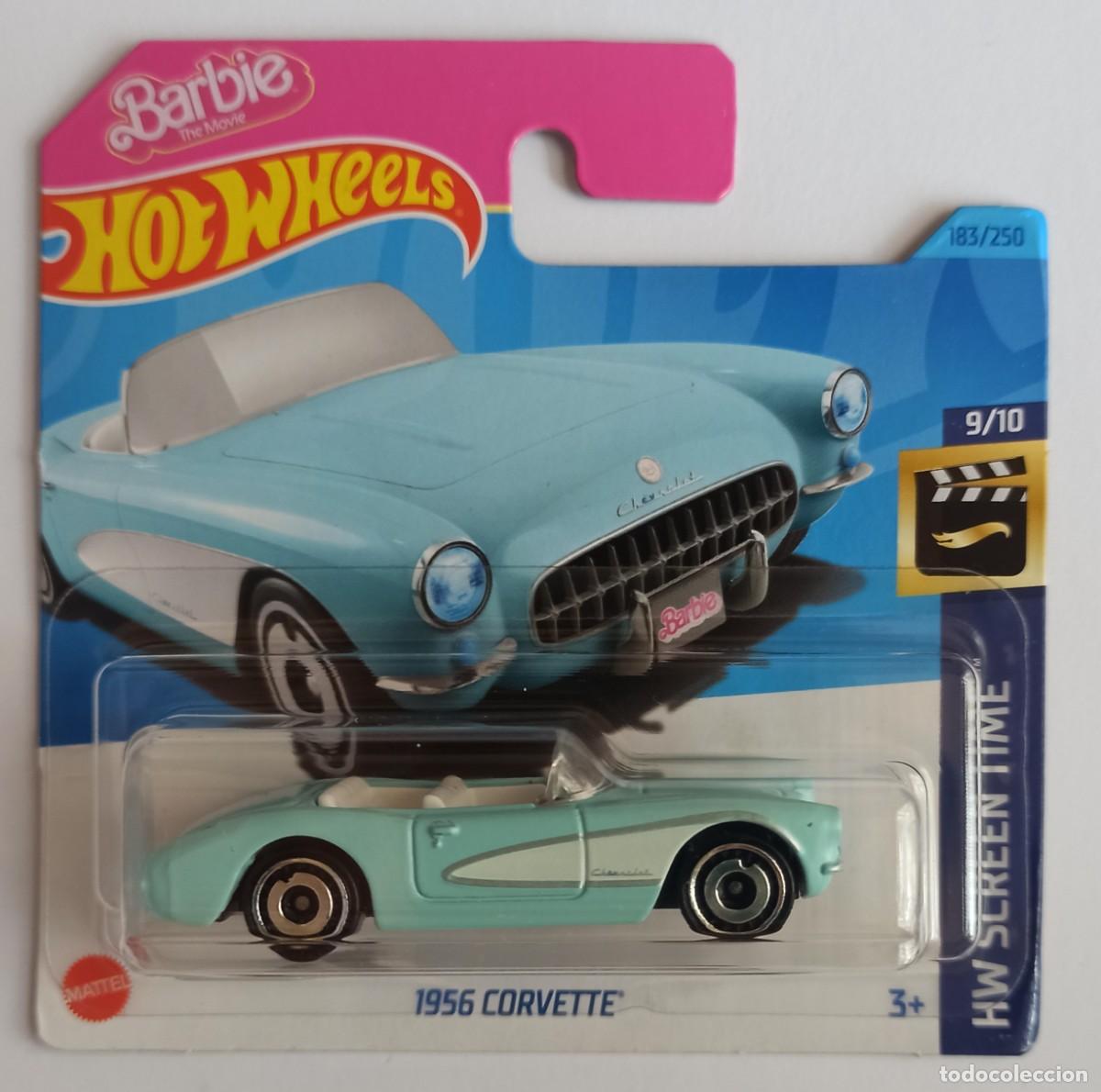 Hot Wheels - 1956 Corvette - HW Screen Time 9/10 - HKK87 - Short Card - Barbie The Movie - Mattel 2023