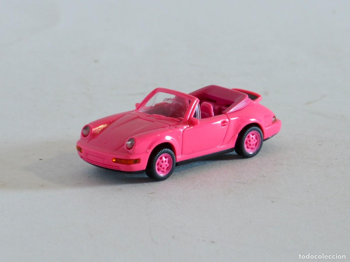 Coches a escala: Wiking Escala 1:87 H0 Porsche Carrera Cabrio Rosa