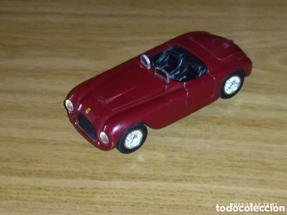Coches a escala: FERRARI 166 MM de 1948 colecci&oacute;n GASOLINERA SHELL CLASSICO Echo 1/38 apertura cap&oacute; y volante derecho