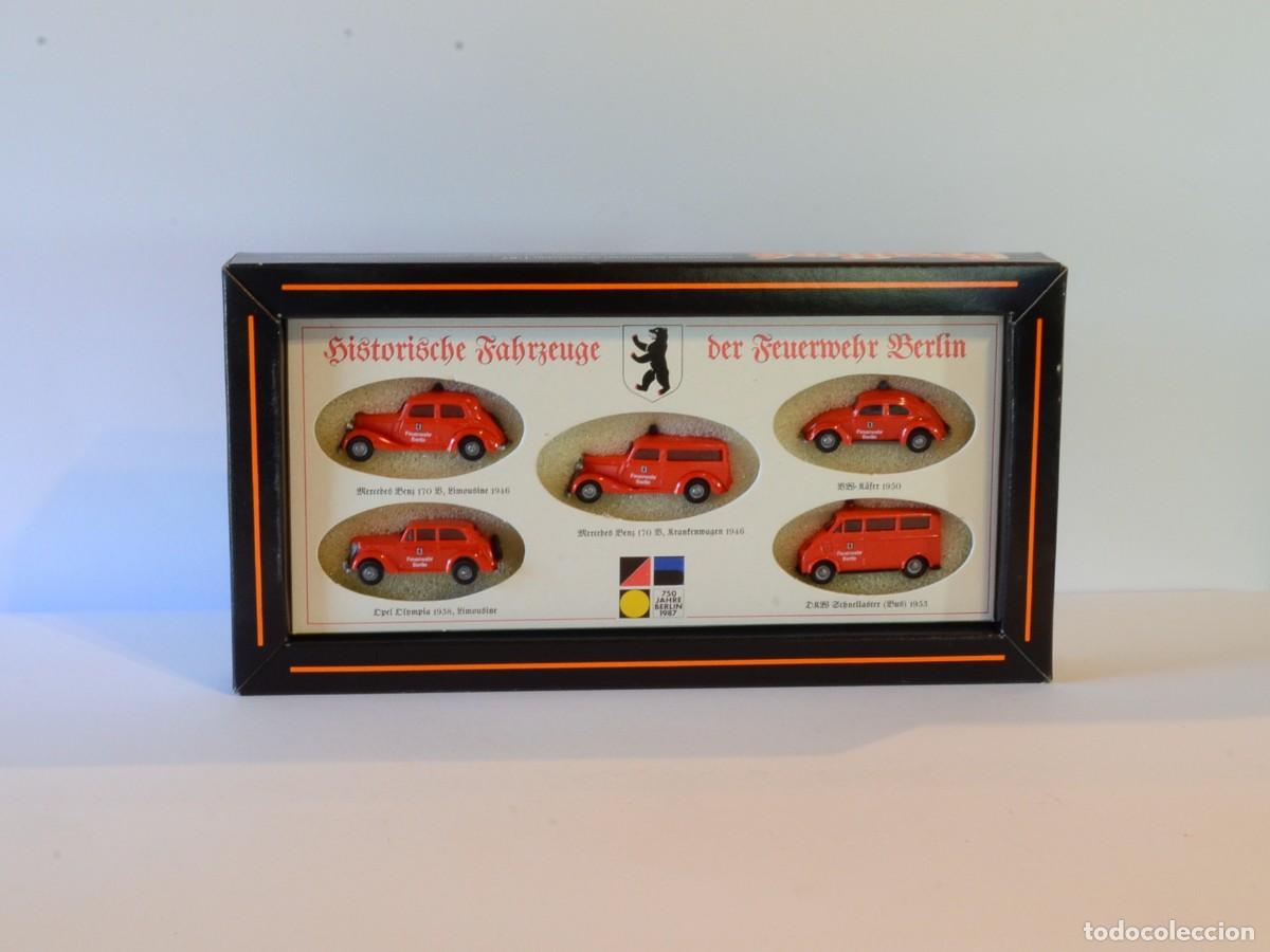 Coches a escala: Pralin&eacute; Escala H0 1:87 Juego 80054 Feuerwehr Berlin Bomberos Impecable con Caja