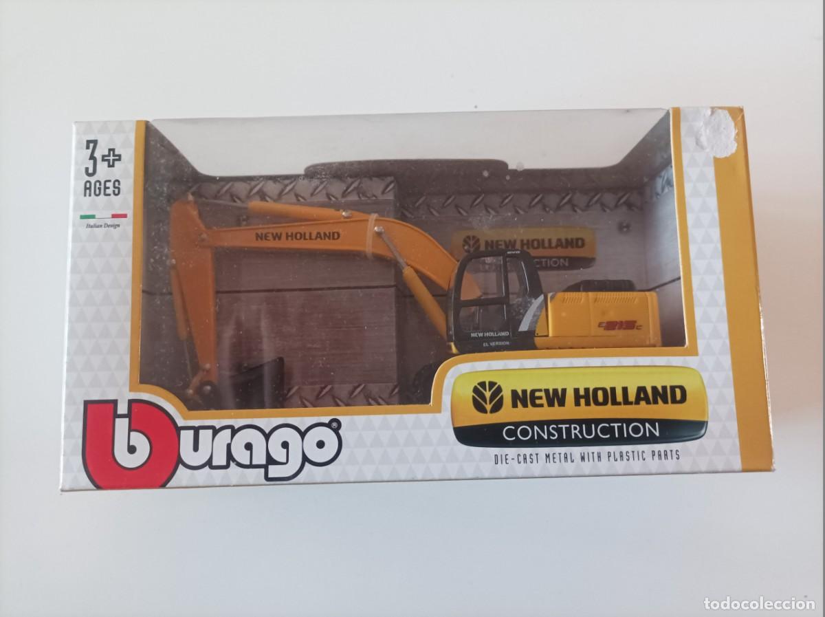 Coches a escala: KIT Burago New Holland E215C Excavadora hidr&aacute;ulica en escala 1:50, Nueva en caja