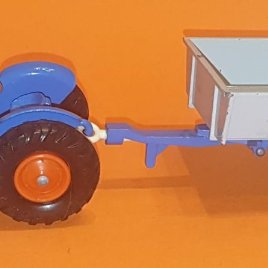 MATCHBOX-LESNEY FORDSON TRACTOR AND FARM TRAILER.