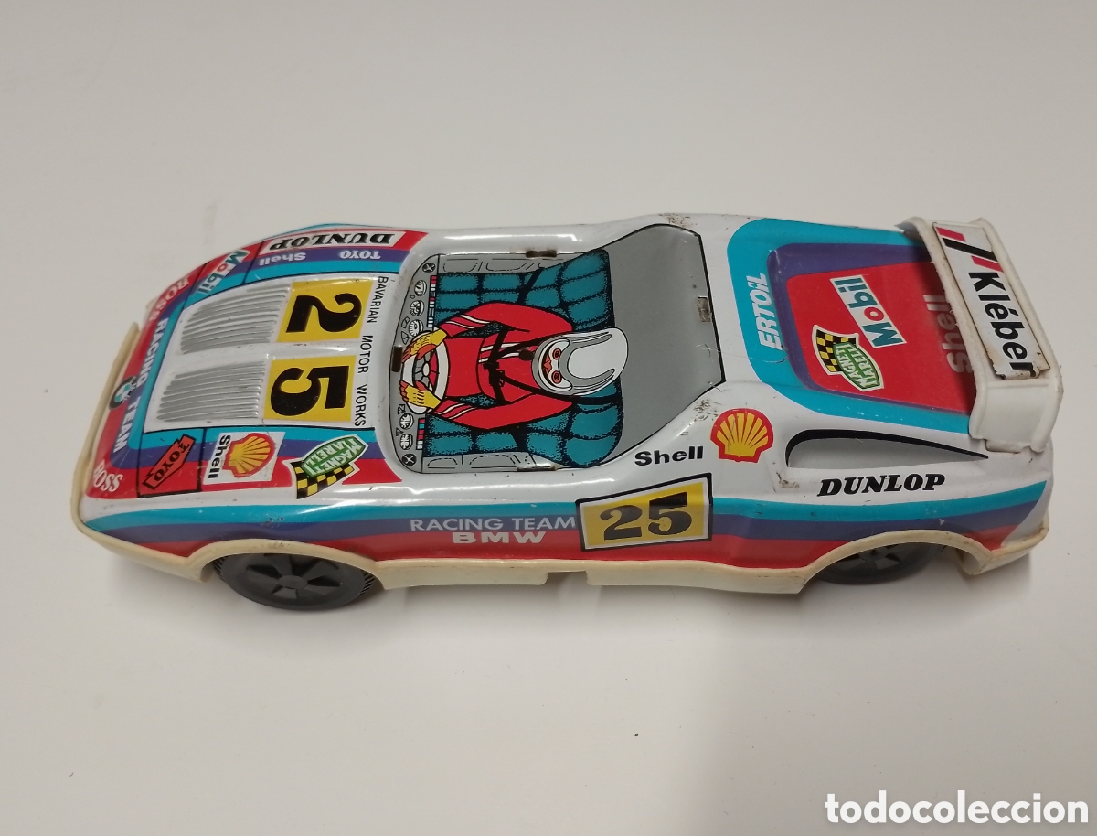 Coches a escala: Coche Racing Team BMW. Juguete de Hojalata.