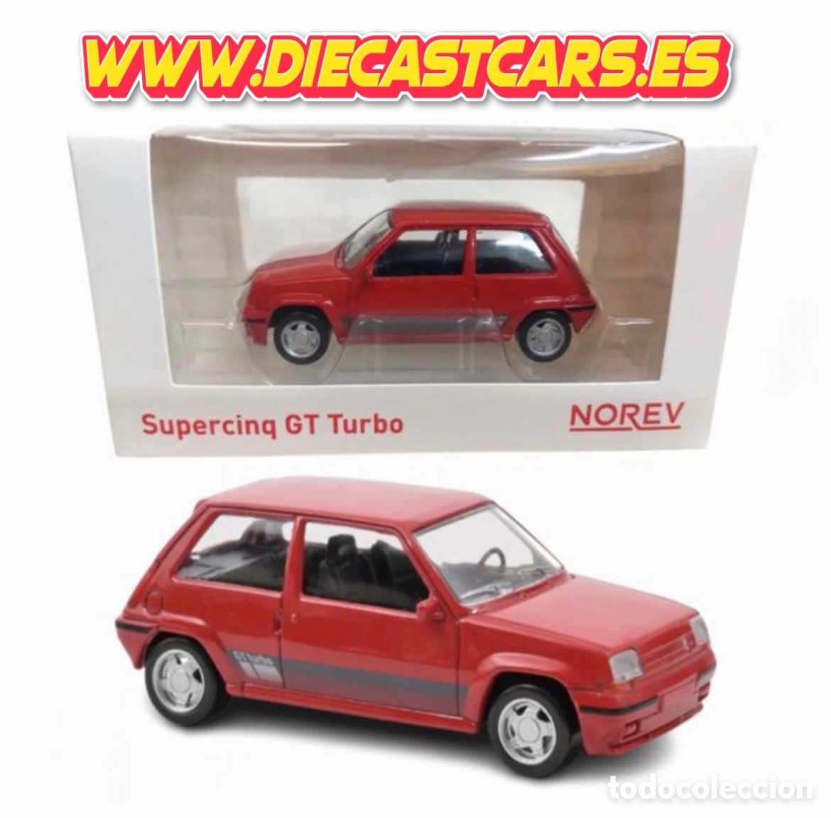 Coches a escala: Norev RENAULT SUPERCINQ SUPERCINCO 5 GT TURBO 1:43