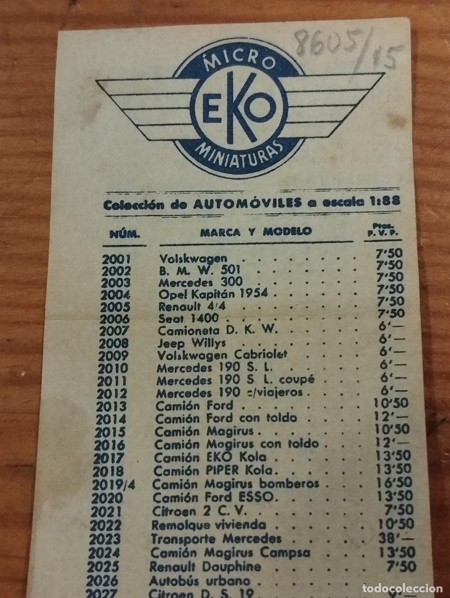 Coches a escala: EKO. CAT&Aacute;LOGO Y PRECIOS. - Foto 2
