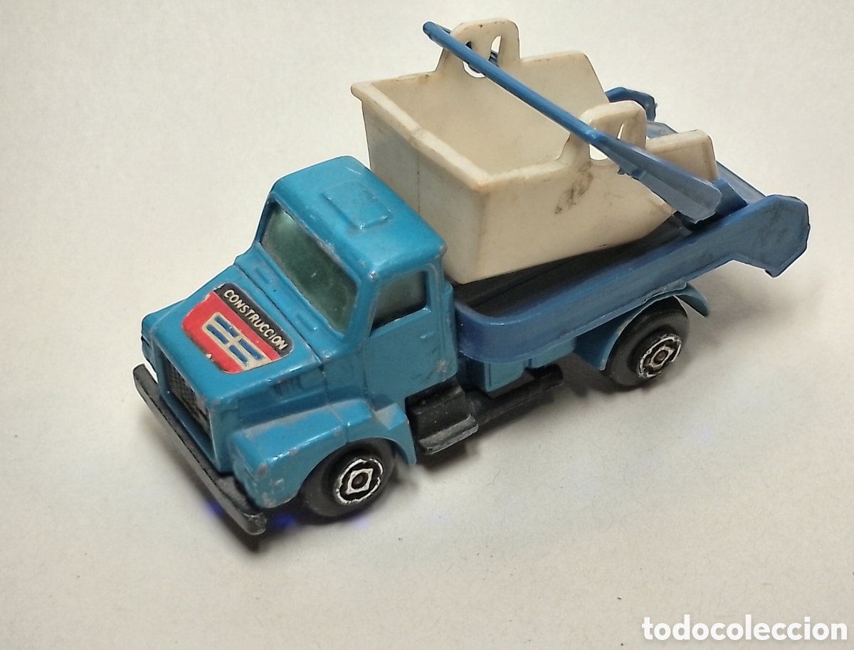 Coches a escala: Cami&oacute;n Container. Juguete de Metal y pl&aacute;stico. Escala 1:66. Guisval.