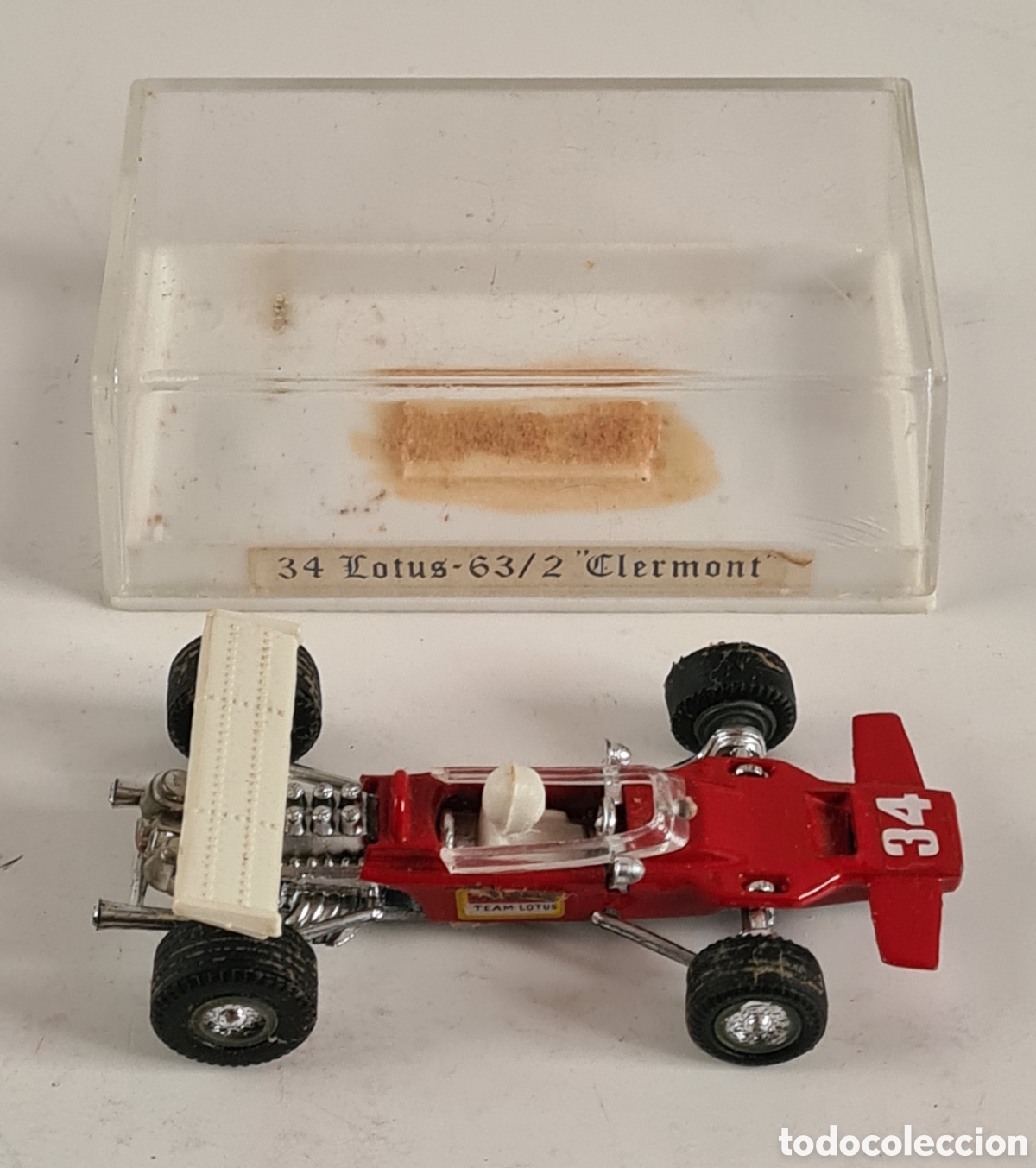 Coches a escala: Coche Lotus 63/2 Clermont Rojo Colt Leaf Team Lotus - Guisval Fabricado en Espa&ntilde;a - Juguete Vintage