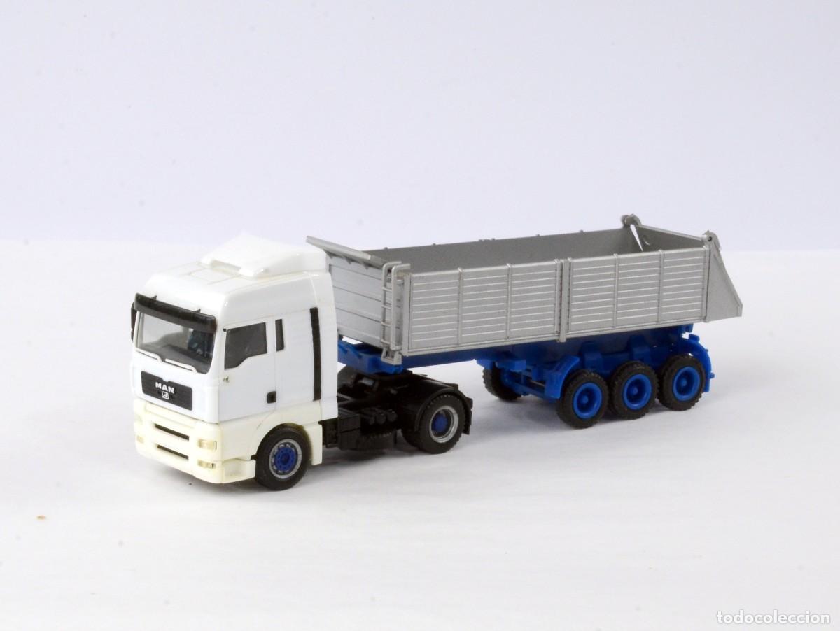Coches a escala: Herpa Escala 1:87 H0 Cami&oacute;n Volquete Articulado MAN TGA XXL