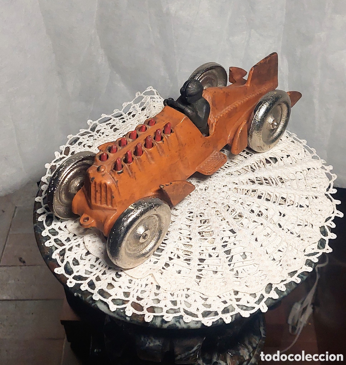 Model Cars: 1930's - HUBLEY - coche de carreras de juguete (original) hierro fundido