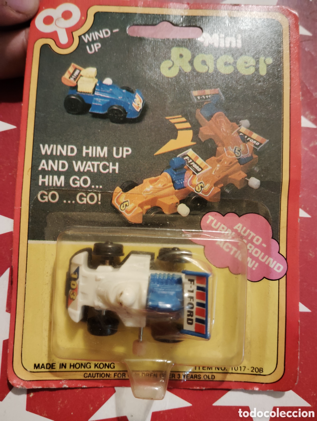 Coches a escala: MICRO COCHE A CUERDA FORMULA 1 VINTAGE A&Ntilde;OS 80 / MINI MACHINES MINI RACER WIND UP