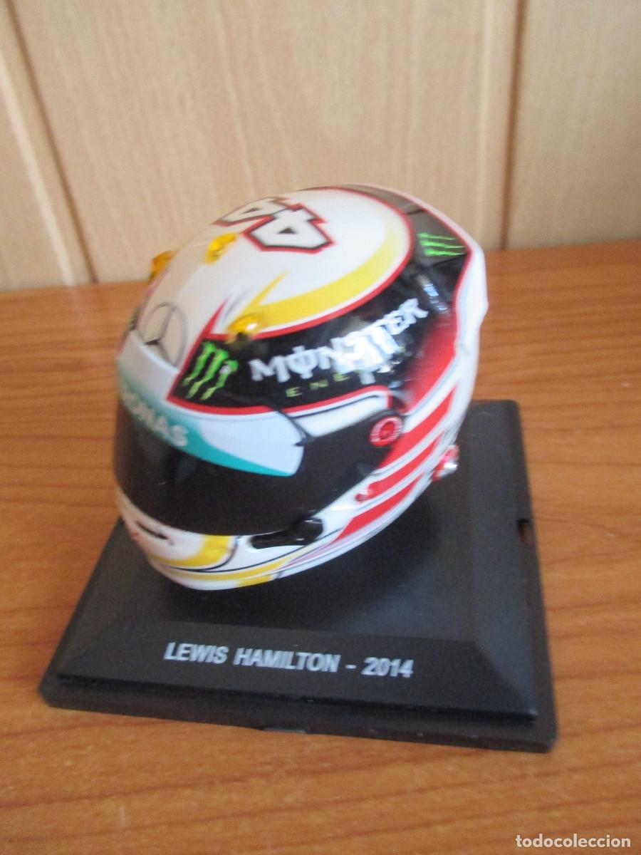 Coches a escala: ALTAYA: CASCO EN MINIATURA DE F1 , LEWIS HAMILTON 2014