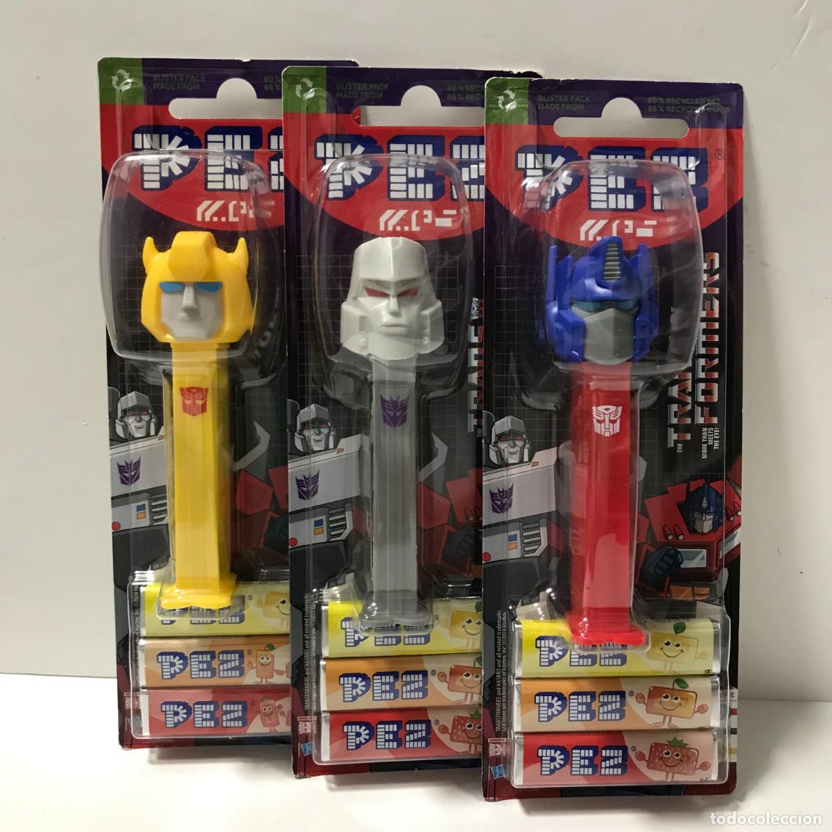 Coches a escala: DISPENSADOR PEZ SERIE TRANSFORMERS, COMPLETO
