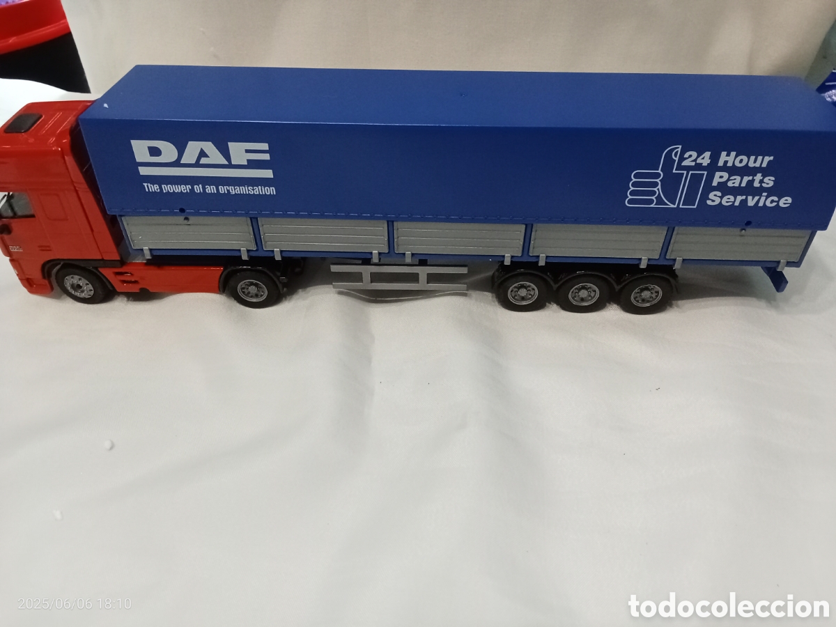 Coches a escala: CAMI&Oacute;N CON REMOLQUE EXPOSITOR CONTENEDOR 1.50 CAJA ORIGINAL